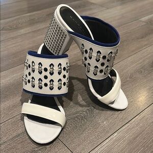 Barbara Bui White Studded Women's block Heels